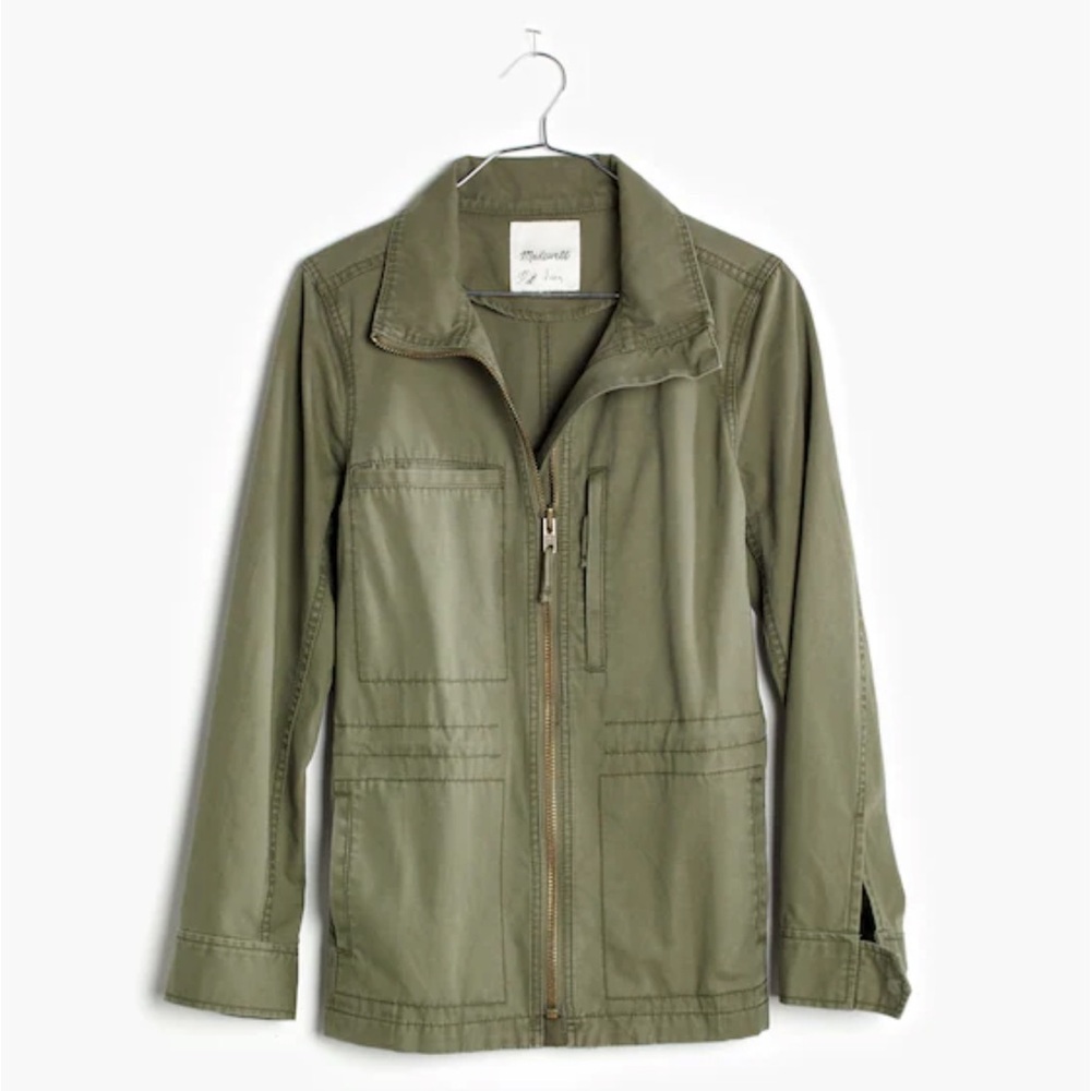 Madewell Olive Green Drawstring Utility Jacket